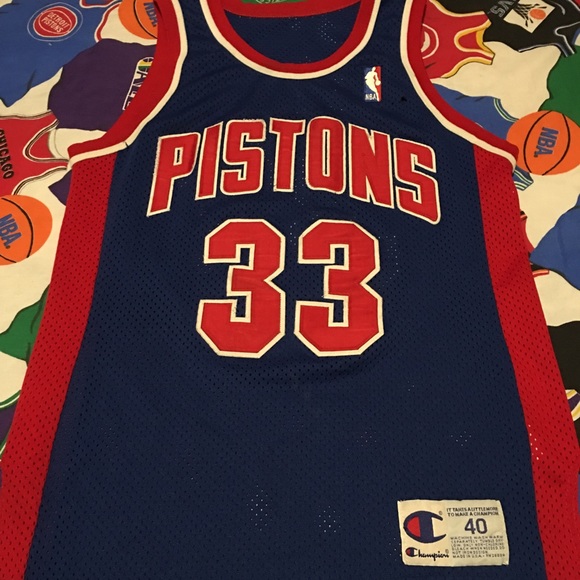 Champion Other - Vintage Champion Pistons Authentic “Hill” Jersey